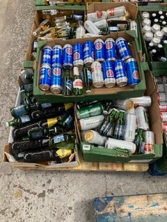 (COLLECTION ONLY) PALLET OF ASSORTED ALCOHOLIC BEVERAGES TO INCLUDE STELLA ARTOIS CANS 568ML 4.6% ALC VOL - BBE AUG 25 (WE OPERATE A CHALLENGE 25 POLICY. 18+ ID MAY BE REQUIRED UPON COLLECTION/DELIVE