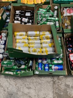 (COLLECTION ONLY) PALLET OF ASSORTED ALCOHOLIC BEVERAGES TO INCLUDE PERLENBACHER RADLER FESTBIER CANS 500ML ALC 2.5% - BBE APR 25 (WE OPERATE A CHALLENGE 25 POLICY. 18+ ID MAY BE REQUIRED UPON COLLEC