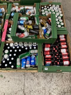 (COLLECTION ONLY) PALLET OF ASSORTED ALCOHOLIC BEVERAGES TO INCLUDE BUDWEISER BOTTLED LAGER 300ML 4.5% ALC VOL - BBE JUL 25 (WE OPERATE A CHALLENGE 25 POLICY. 18+ ID MAY BE REQUIRED UPON COLLECTION/D