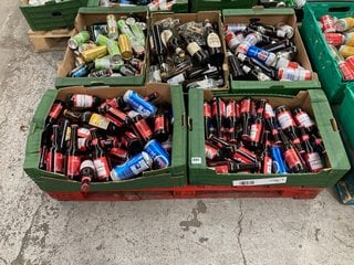 (COLLECTION ONLY) PALLET OF ASSORTED ALCOHOLIC BEVERAGES TO INCLUDE BUDWEISER BOTTLED LAGER 300ML 4.5% ALC VOL - BBE JUN 25 (WE OPERATE A CHALLENGE 25 POLICY. 18+ ID MAY BE REQUIRED UPON COLLECTION/D