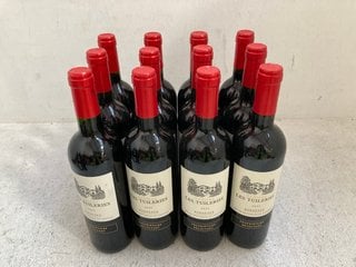 12 X BOTTLES OF CHÂTEAU LES TUILERIES 2022 RED WINE 75CL ALC 13% (WE OPERATE A CHALLENGE 25 POLICY. 18+ ID MAY BE REQUIRED UPON COLLECTION/DELIVERY, E.G. A VALID PASSPORT OR PHOTO DRIVING LICENCE.):