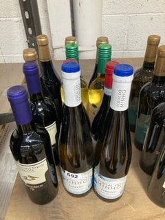 12 X ASSORTED BOTTLES OF WINE TO INCLUDE SANGIOVESE & SYRAH TOSCANA DRY RED WINE 75CL ALC 13% (WE OPERATE A CHALLENGE 25 POLICY. 18+ ID MAY BE REQUIRED UPON COLLECTION/DELIVERY, E.G. A VALID PASSPORT