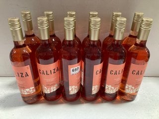 12 X BOTTLES OF CALIZA TEMPRANILLO ROSADO ROSE WINE 75CL ALC 13.5% (WE OPERATE A CHALLENGE 25 POLICY. 18+ ID MAY BE REQUIRED UPON COLLECTION/DELIVERY, E.G. A VALID PASSPORT OR PHOTO DRIVING LICENCE.)