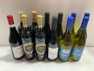 12 X ASSORTED BOTTLES OF WINE TO INCLUDE CARMEN PREMIER FUME BLANC WHITE WINE 75CL ALC 12.5% (WE OPERATE A CHALLENGE 25 POLICY. 18+ ID MAY BE REQUIRED UPON COLLECTION/DELIVERY, E.G. A VALID PASSPORT