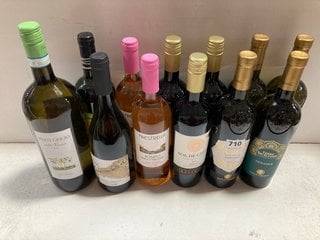 (COLLECTION ONLY) 12 X ASSORTED BOTTLES OF WINE TO INCLUDE TERRE SICILIANE VIOGNIER 75CL ALC 12.5% (WE OPERATE A CHALLENGE 25 POLICY. 18+ ID MAY BE REQUIRED UPON COLLECTION/DELIVERY, E.G. A VALID PAS