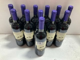 12 X BOTTLES SANGIOVESE & SYRAH TOSCANA DRY RED WINE 75CL ALC 13% (WE OPERATE A CHALLENGE 25 POLICY. 18+ ID MAY BE REQUIRED UPON COLLECTION/DELIVERY, E.G. A VALID PASSPORT OR PHOTO DRIVING LICENCE.):