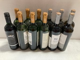 12 X ASSORTED BOTTLES OF WINE TO INCLUDE PINTA NEGRA WHITE WINE 75CL ALC 12.5% (WE OPERATE A CHALLENGE 25 POLICY. 18+ ID MAY BE REQUIRED UPON COLLECTION/DELIVERY, E.G. A VALID PASSPORT OR PHOTO DRIVI