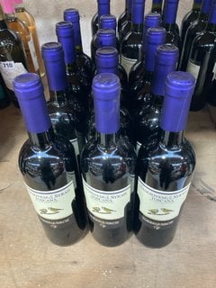 12 X BOTTLES SANGIOVESE & SYRAH TOSCANA DRY RED WINE 75CL ALC 13% (WE OPERATE A CHALLENGE 25 POLICY. 18+ ID MAY BE REQUIRED UPON COLLECTION/DELIVERY, E.G. A VALID PASSPORT OR PHOTO DRIVING LICENCE.):