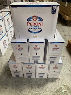 (COLLECTION ONLY) 8 X CASES OF 10 PACK OF PERONI NASTRO AZZURRO 330ML BOTTLES BBE OCT 24 (WE OPERATE A CHALLENGE 25 POLICY. 18+ ID MAY BE REQUIRED UPON COLLECTION/DELIVERY, E.G. A VALID PASSPORT OR P