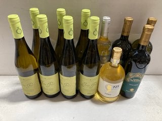 12 X ASSORTED BOTTLES OF WINE TO INCLUDE TERRE SICILIANE VIOGNIER 75CL ALC 12.5% (WE OPERATE A CHALLENGE 25 POLICY. 18+ ID MAY BE REQUIRED UPON COLLECTION/DELIVERY, E.G. A VALID PASSPORT OR PHOTO DRI