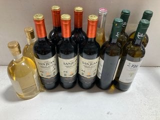 12 X ASSORTED BOTTLES OF WINE TO INCLUDE SAVATIANO DRY WHITE WINE 75CL ALC 12% (WE OPERATE A CHALLENGE 25 POLICY. 18+ ID MAY BE REQUIRED UPON COLLECTION/DELIVERY, E.G. A VALID PASSPORT OR PHOTO DRIVI