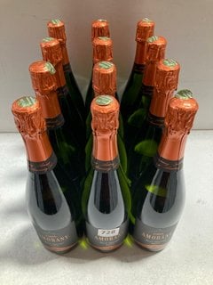 12 X BOTTLES OF CAVA AMORANY BRUT 75CL ALC 11.5% (WE OPERATE A CHALLENGE 25 POLICY. 18+ ID MAY BE REQUIRED UPON COLLECTION/DELIVERY, E.G. A VALID PASSPORT OR PHOTO DRIVING LICENCE.): LOCATION - AR9