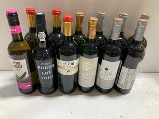 12 X ASSORTED BOTTLES OF WINE TO INCLUDE PINTA NEGRA RESERVA WHITE WINE 75CL ALC 12.5% (WE OPERATE A CHALLENGE 25 POLICY. 18+ ID MAY BE REQUIRED UPON COLLECTION/DELIVERY, E.G. A VALID PASSPORT OR PHO