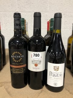 12 X ASSORTED BOTTLES OF WINE TO INCLUDE ROSARIO RESERVA RED WINE 75CL 14% ALC VOL (WE OPERATE A CHALLENGE 25 POLICY. 18+ ID MAY BE REQUIRED UPON COLLECTION/DELIVERY, E.G. A VALID PASSPORT OR PHOTO D