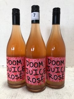 3 X DOOM JUICE ROSE 75CL ALC 12.2% (WE OPERATE A CHALLENGE 25 POLICY. 18+ ID MAY BE REQUIRED UPON COLLECTION/DELIVERY, E.G. A VALID PASSPORT OR PHOTO DRIVING LICENCE.): LOCATION - PB