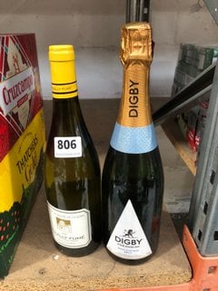 FRANCOIS DUBESSY 2021 POUILLY FUME WHITE WINE 75CL ALC 12.5% TO INCLUDE DIGBY FINE ENGLISH NON VINTAGE BRUT 75CL ALC 12% (WE OPERATE A CHALLENGE 25 POLICY. 18+ ID MAY BE REQUIRED UPON COLLECTION/DELI