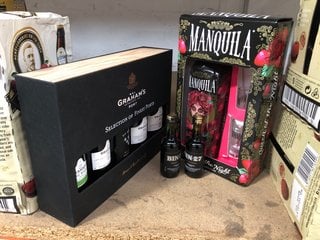 (COLLECTION ONLY) 4 X ASSORTED LIQUEUR ITEMS TO INCLUDE MANQUILA WILD STRAWBERRY CREAM LIQUEUR 15% VOL 70 CL (WE OPERATE A CHALLENGE 25 POLICY. 18+ ID MAY BE REQUIRED UPON COLLECTION/DELIVERY, E.G. A