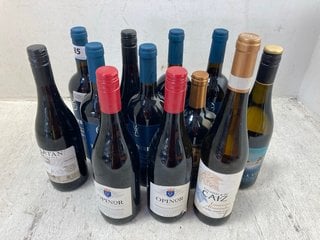 12 X ASSORTED BOTTLES OF WINE TO INCLUDE ALMOCREVE VINHO REGIONAL 2020 75CL ALC 13.5% (WE OPERATE A CHALLENGE 25 POLICY. 18+ ID MAY BE REQUIRED UPON COLLECTION/DELIVERY, E.G. A VALID PASSPORT OR PHOT