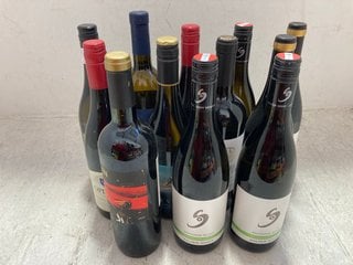 12 X ASSORTED BOTTLES OF WINE TO INCLUDE WALTER SKOFF SAUVIGNON BLANC 2022 75CL ALC 12.5% (WE OPERATE A CHALLENGE 25 POLICY. 18+ ID MAY BE REQUIRED UPON COLLECTION/DELIVERY, E.G. A VALID PASSPORT OR