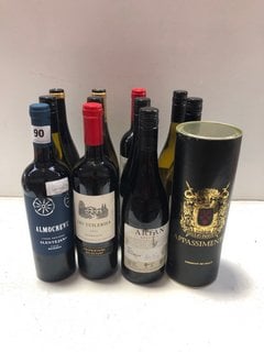 12 X ASSORTED BOTTLES OF WINE TO INCLUDE APPASSIMENTO ROSSO VENETO 2020 75CL ALC 15% (WE OPERATE A CHALLENGE 25 POLICY. 18+ ID MAY BE REQUIRED UPON COLLECTION/DELIVERY, E.G. A VALID PASSPORT OR PHOTO