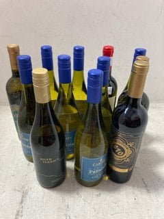 12 X ASSORTED BOTTLES OF WINE TO INCLUDE CARMEN PREMIER 1850 RESERVA 2022 FUME BLANC 75CL ALC 12.5% (WE OPERATE A CHALLENGE 25 POLICY. 18+ ID MAY BE REQUIRED UPON COLLECTION/DELIVERY, E.G. A VALID PA