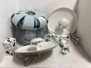 QTY OF ASSORTED JOHN LEWIS AND PARTNERS LIGHT ITEMS TO INCLUDE PLYMOUTH SPOTLIGHT IN SATIN GREY: LOCATION - H6