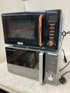 2 X ASSORTED HADEN AND RUSSELL HOBBS MICROWAVES: LOCATION - H11