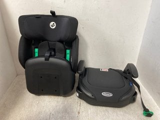 GRACO CHILDRENS BOOSTER SEAT IN BLACK TO INCLUDE MAXI COSI NOMAD PLUS TODDLER CAR SEAT: LOCATION - H13