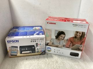 2 X ASSORTED EPSON AND CANON HOME PRINTERS: LOCATION - H14