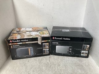 2 X ASSORTED RUSSELL HOBBS MICROWAVES: LOCATION - H15