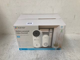 2 X EZVIZ BATTERY POWERED VIDEO DOORBELLS (SEALED) - RRP - £160: LOCATION - G7