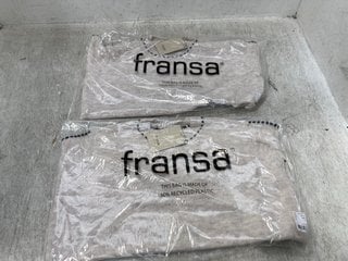 2 X FRANSA WOMENS FRELISE KNITTED JUMPERS IN OATMEAL SIZE: M - RRP - £100: LOCATION - E1