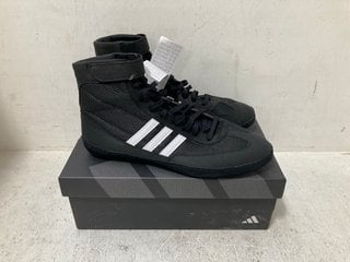 ADIDAS MENS COMBAT SPEED 4 LACE UP HIGH TOP BOOTS IN BLACK SIZE: 10: LOCATION - G4