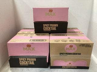 5 X BOXES OF WALKERS MAX STRONG SPICY PRAWN COCKTAIL FLAVOURED CRISPS 140G BB: 11/24: LOCATION - G3