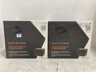 2 X TECH BREAK A PHYSICAL SOLUTION TO DIGITAL PROBLEM DEVICES - RRP - £300: LOCATION - H0