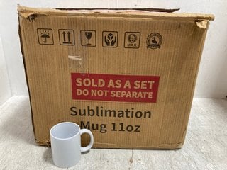 BOX OF MR.R SUBLIMATION 10OZ MUGS IN WHITE: LOCATION - H0