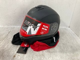 NITRO RACING F441 UNO HELMET IN BLACK SIZE - M: LOCATION - F5