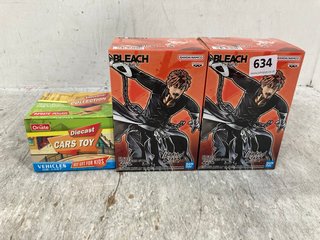 2 X BLEACH VIBRATION STARS FIGURINE TO INCLUDE ORIATE DIECAST CARS TOY: LOCATION - F5