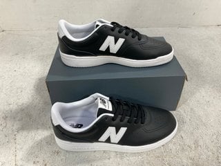 NEW BALANCE BB80BLK MENS TRAINERS IN BLACK/WHITE SIZE - UK 8: LOCATION - F7