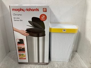 2 X ASSORTED SIZE AND BRAND TATAY AND MORPHY RICHARDS WASTE BINS: LOCATION - F9