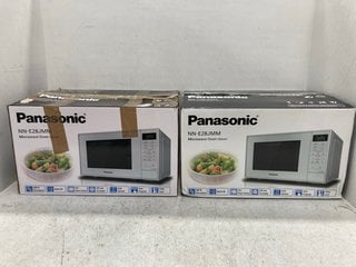 2 X PANASONIC MICROWAVE OVENS IN SILVER MODEL: NN - E28JMM: LOCATION - F10