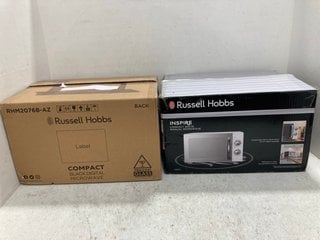 2 X ASSORTED RUSSELL HOBBS DIGITAL AND MANUAL MICROWAVES: LOCATION - F10