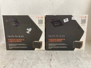 2 X TECH BREAK A PHYSICAL SOLUTION TO DIGITAL PROBLEM DEVICES - RRP - £300: LOCATION - H1