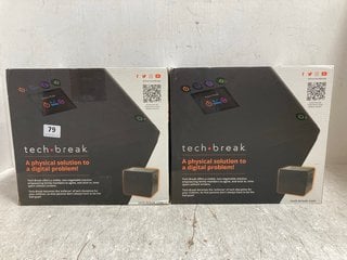 2 X TECH BREAK A PHYSICAL SOLUTION TO DIGITAL PROBLEM DEVICES - RRP - £300: LOCATION - H2