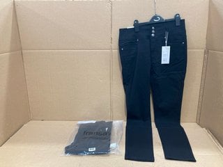 2 X FRANSA FRZALIN HIGH WAISTED DENIM JEANS IN BLACK SIZE: 34 AND 40'': LOCATION - F15