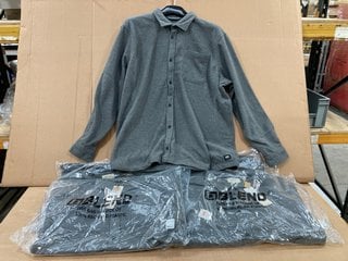 5 X BLEND COLLARED BUTTON UP JACKETS IN GREY SIZE: 2 , 3 AND 4XL: LOCATION - F18