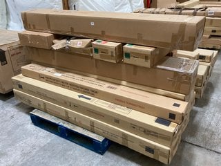 PALLET OF ASSORTED INCOMPLETE JOHN LEWIS & PARTNERS BED FRAME COMPONENTS: LOCATION - D7 (KERBSIDE PALLET DELIVERY)