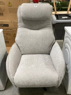 JOHN LEWIS & PARTNERS REPOSE POWER RECLINER ARMCHAIR IN LIGHT GREY FABRIC - RRP £1098: LOCATION - A5