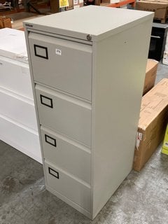 BISLEY 4 DRAWER TALL LOCKABLE FILING CABINET IN GREY - RRP £168: LOCATION - B9