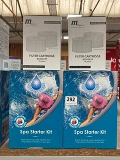 (COLLECTION ONLY) 2 X BLUE SPARKLE SPA STARTER KITS TO INCLUDE M SPA GENUINE ACCESSORIES FILTER CARTRIDGE TO INCLUDE 2 X REPLACEMENT FILTERS - COMBINED RRP £115: LOCATION - CR2